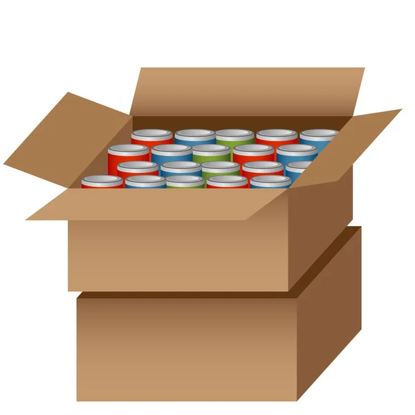 Canned Food Drive — Stock Vector
