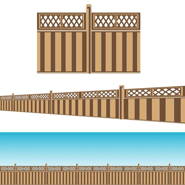 Ensemble de motif de clôture de confidentialité — Image vectorielle