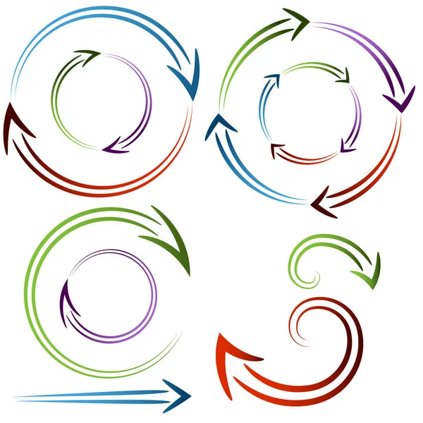 Pijl cirkel vorming Dial Set — Stockvector