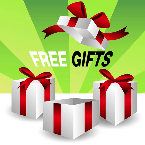 Gruppe von kostenlosen Geschenkboxen — Stockvektor