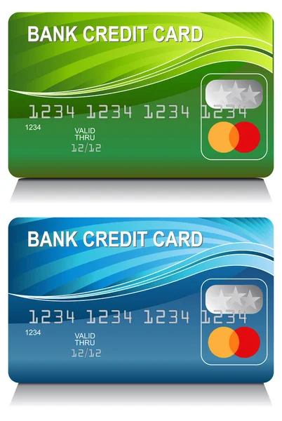 Bank creditcard energie Golf patroon Set — Stockvector