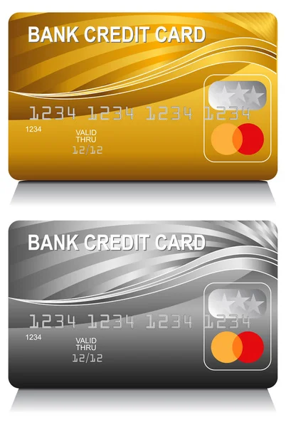 Bank Credit Card Energy Wave Pattern Set — Stock Vector