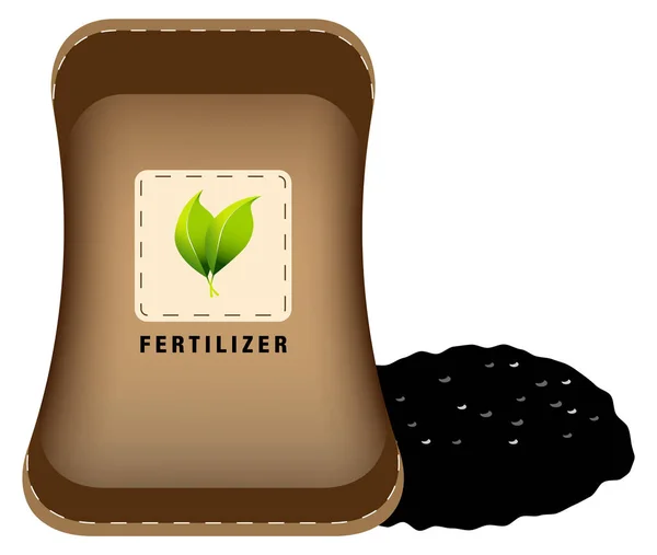 Fertilizer Bag and Pile of Soil — Stock Illustration Fertilizer Bag and Pile of Soil Stock Vector