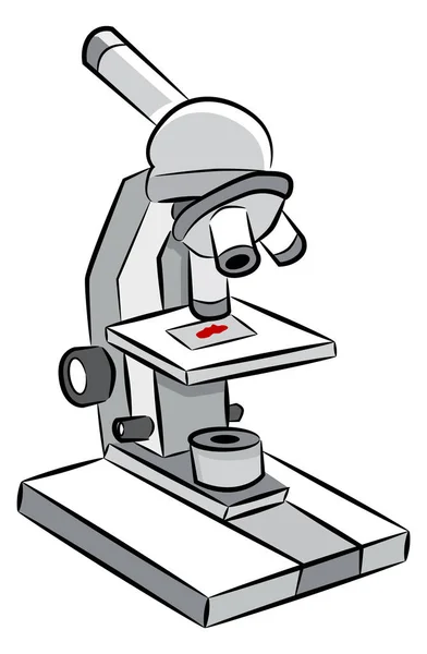Microscope Science Device Drawing — Stock Vector