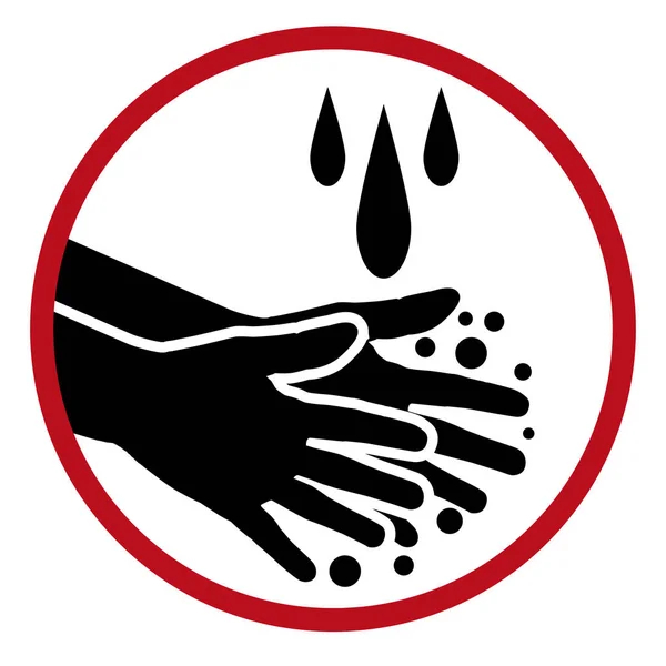 Wassen van de handen zeep Water schone handen pictogram — Stockvector