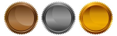 Boş Metal bronz gümüş yıldızlı pekiyi sikke madalya yuvarlak