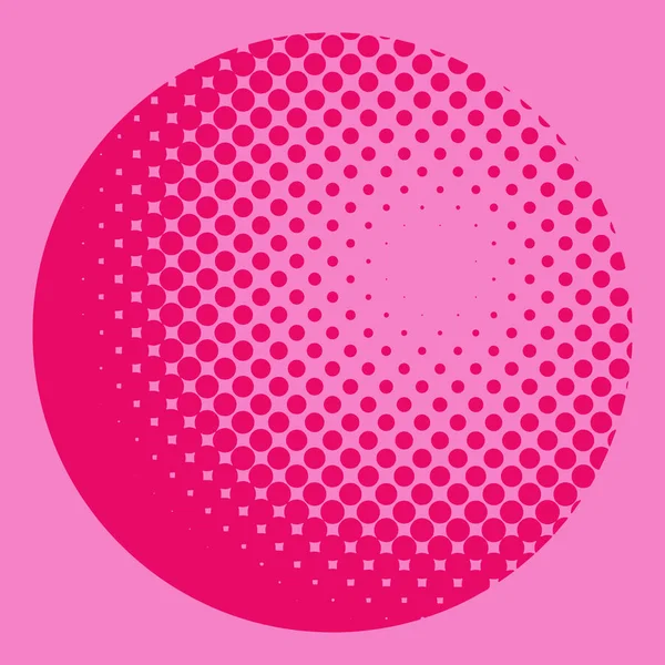 Roze radiale Globe halftoon patroon achtergrond — Stockvector