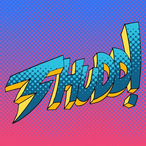 Thudd Comic Book Sound Effect Word — Stock Vector