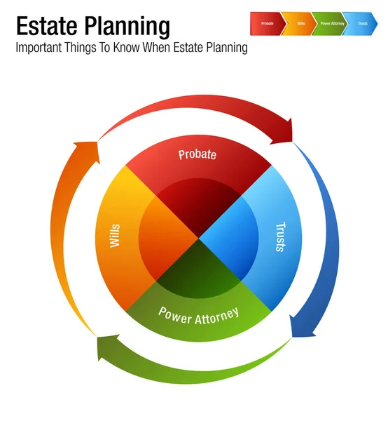 Estate Planning Legal Business Chart — Stock Vector