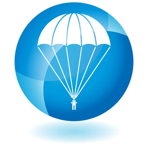 Bouton parachutiste parachutiste — Image vectorielle