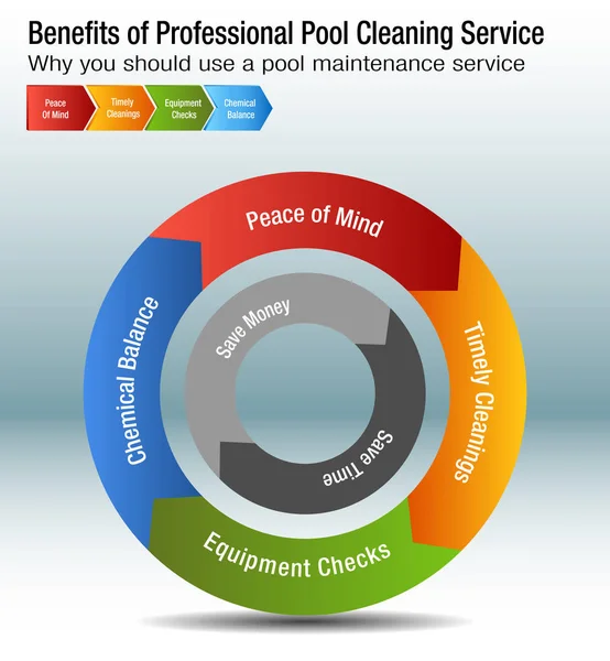 Fördelarna med professionell Pool rengöring Service diagram — Stock vektor