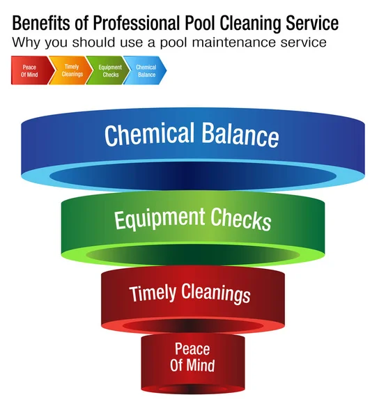 Benefícios do gráfico de serviços de limpeza de piscinas profissionais Vetores De Bancos De Imagens Sem Royalties