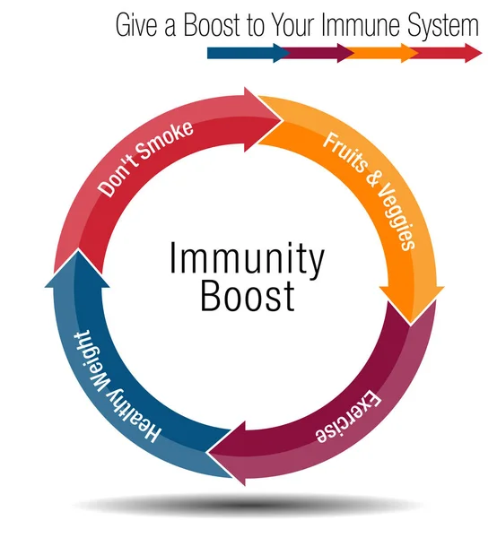 Boost en Stregthen uw immuunsysteem grafiek — Stockvector