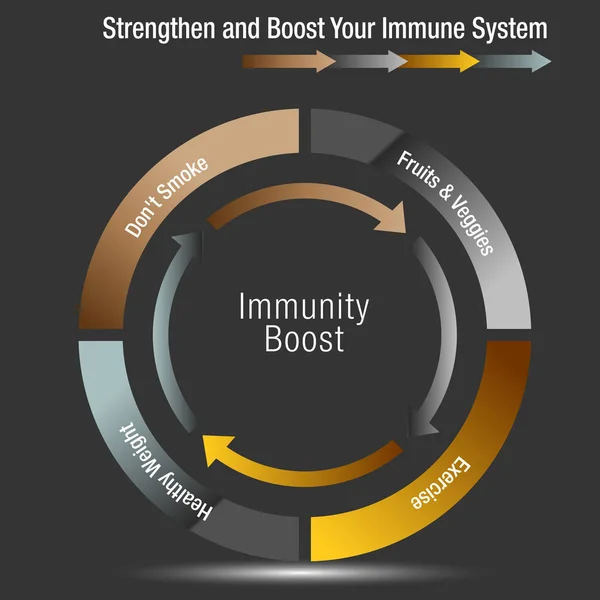 Boost en Stregthen uw immuunsysteem grafiek — Stockvector
