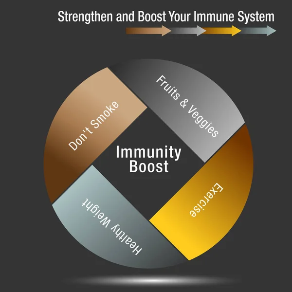 Boost en Stregthen uw immuunsysteem grafiek — Stockvector