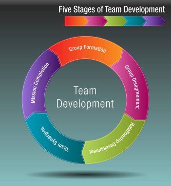 Ekip geliştirme beş aşamalarında