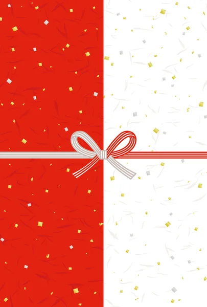 红色和白色的新年贺卡与日本传统的设计. — 图库矢量图片
