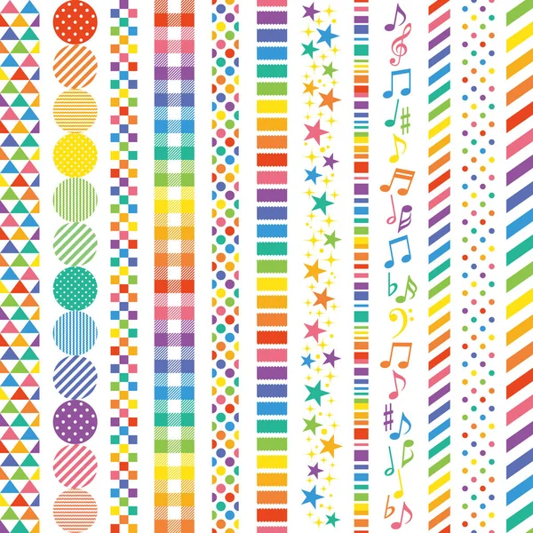 Banderas de color arco iris . — Archivo Imágenes Vectoriales