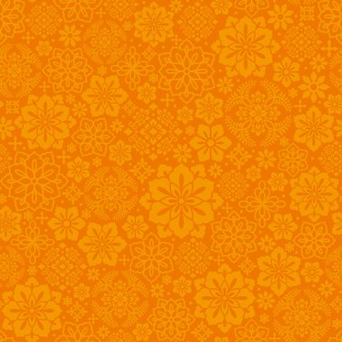 Çin turuncu arka plan dekoratif çiçek ile.