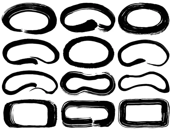 Coups de pinceau ellipses . — Image vectorielle