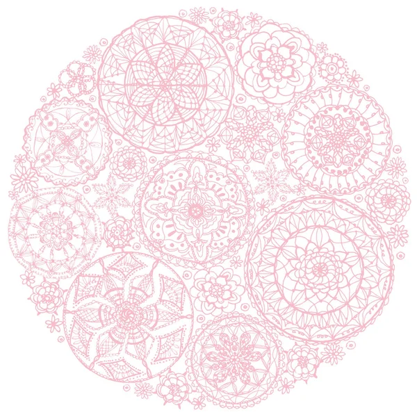 Circle Lace Doilies — Stock Vector