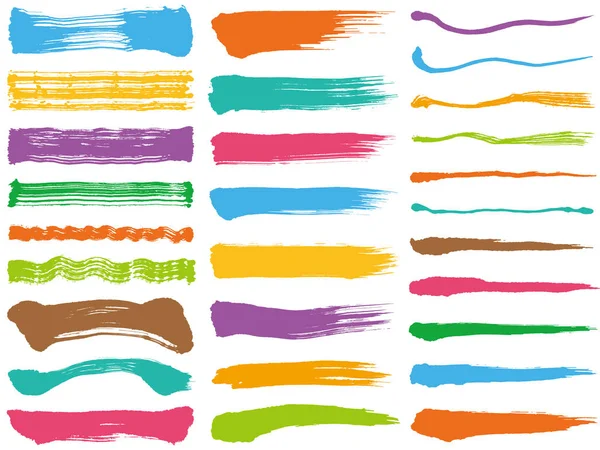 Ilustrações Pinceladas Coloridas Formas Desenhadas Mão —  Vetores de Stock