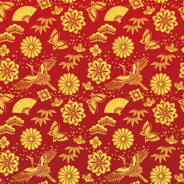 kırmızı arka plan ile altın tozu ve Çin yeni yıl resimler.