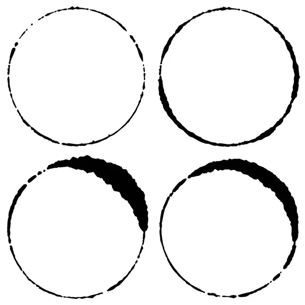 Ensemble Cercles Course Brosse — Image vectorielle