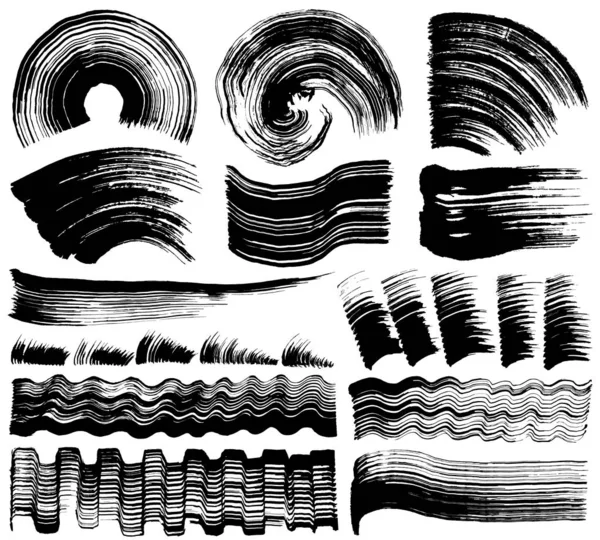 Illustrations Coup Pinceau Formes Dessinées Main — Image vectorielle