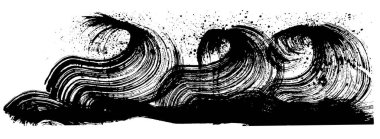 fırça darbe dalgası. yaz sıçrama.