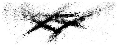 Mürekkep sıçraması. fırça darbesi illüstrasyonu.