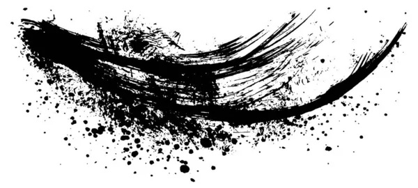 Éclaboussure Encre Illustration Coup Pinceau — Image vectorielle