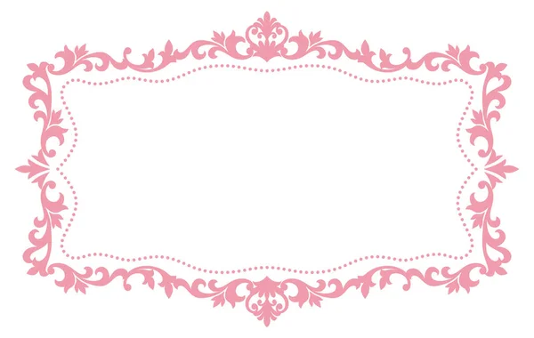 Τίτλος Διακοσμητικό Πλαίσιο Ροζ Πλαίσιο Αντίκα — Διανυσματικό Αρχείο