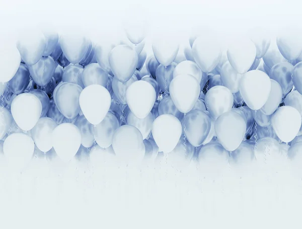 Blue and white party balloons — Stock Photo, Image