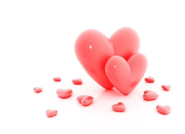 Hearts 3d illustration — Stock Photo, Image