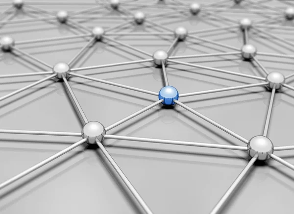 Netzwerkverbindung 3D Abbildung — Stockfoto