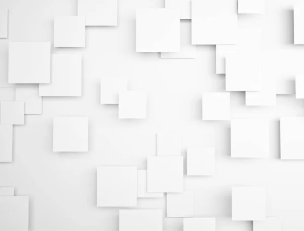 3D leere weiße Quadrate Hintergrund — Stockfoto