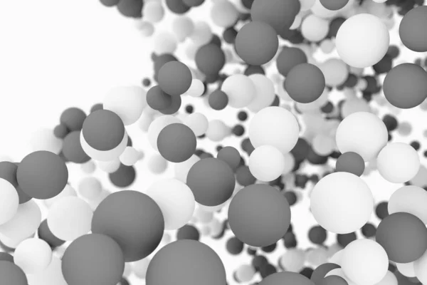 Group Small Spheres Black White Isolated White Background — Stock Photo, Image