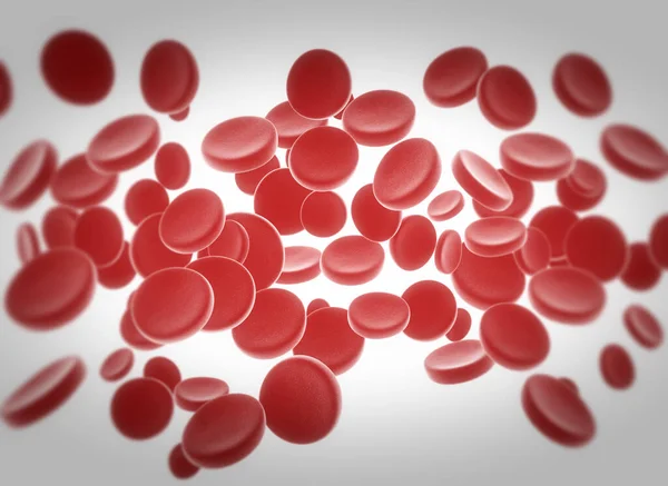 Flow Blood Cells Render — Stock Photo, Image