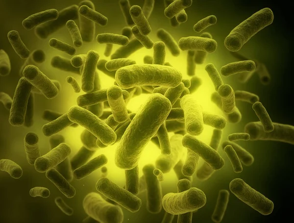 Bacteriën Hoge Resolutie Renderen — Stockfoto