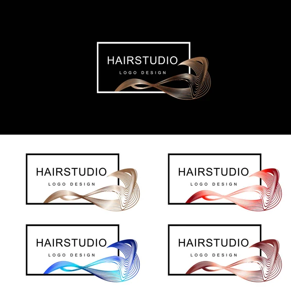 Hair Salon Logo tervezés — Stock Vector