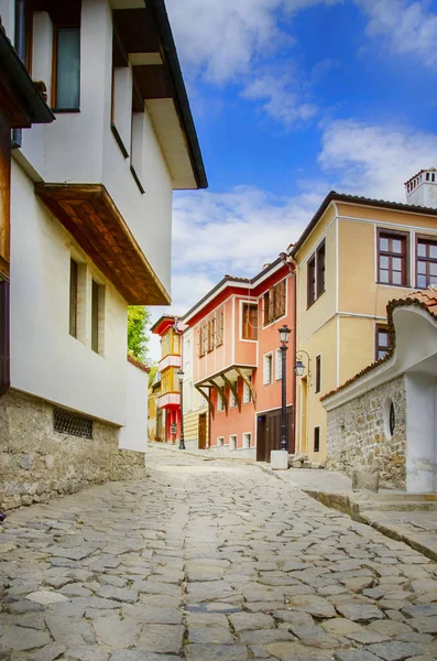 Plovdiv Old Town i solig dag, Bulgarien — Stockfoto