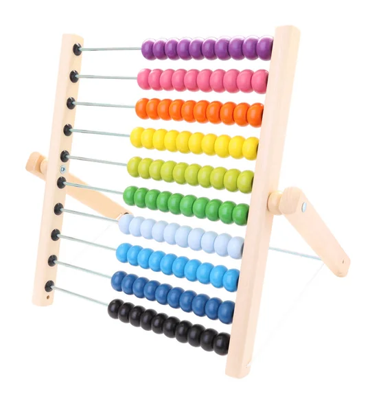 Abacus Lateral Para Aprendizagem Crianças Fundo Branco — Fotografia de Stock