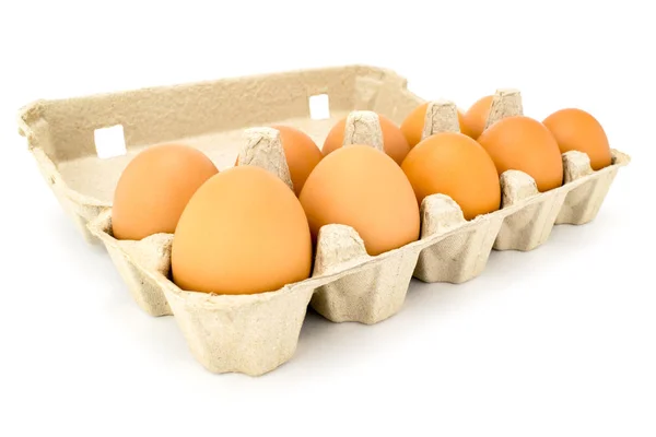 Поднос с яйцами — стоковое фото