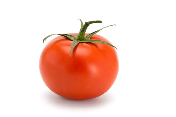 Rote Tomaten auf den weißen — Stockfoto