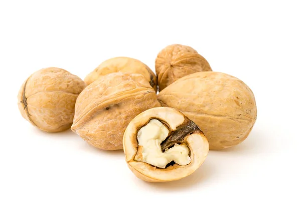 Walnuts isolated on white — Stock Photo, Image