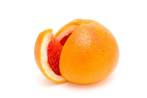 Grapefruit closeup on white — Stock Photo, Image