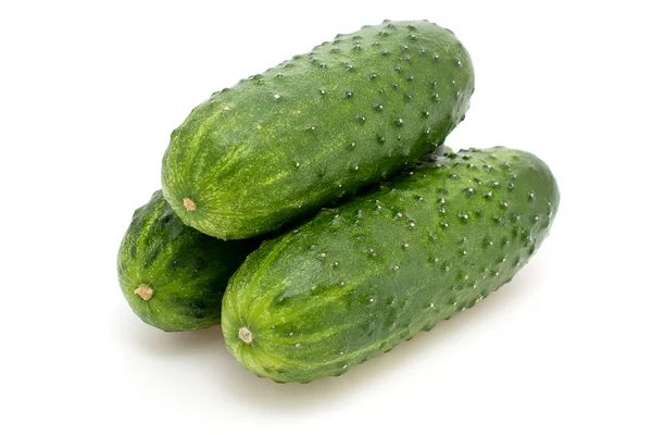 Fresh cucumber on white — Stock Photo, Image