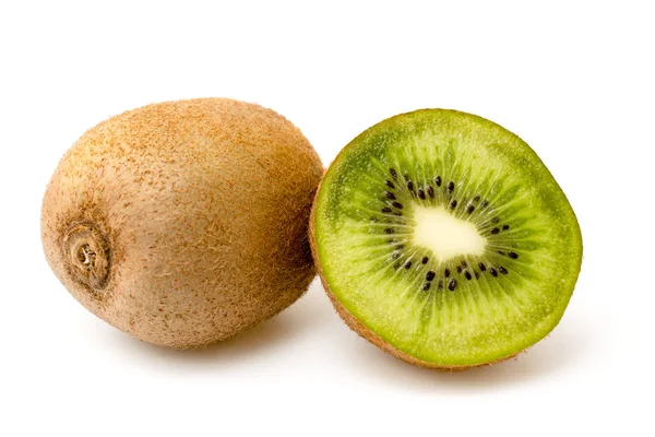 Mogen kiwi på vit bakgrund — Stockfoto