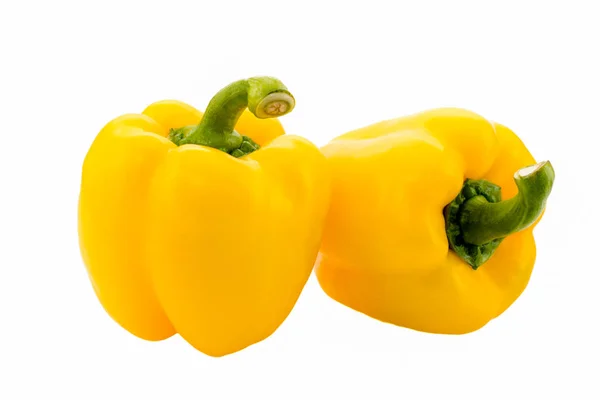 Два жёлтых перца крупным планом — стоковое фото